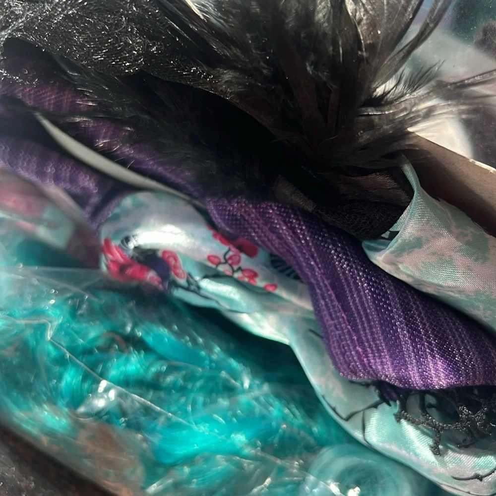 MONSTER HIGH HONEY SWAMP COSTUME, six‎ pieces with green wig, girls m 8-10
